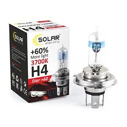 Галогенова лампа Solar H4 12V 60/55W P43t-38 Starlight +60% 1234