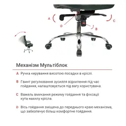 Офісне крісло Аклас Валенсія MB XY-7340 Зелений (Шкіра Lux LC-green) (00161485) - миниатюра 12