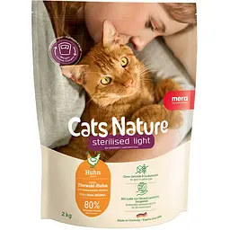 Сухий корм Mera Cats Nature Sterilised Light Chiken (Huhn) з куркою для стерилізованих та кастрованих котів 2 кг