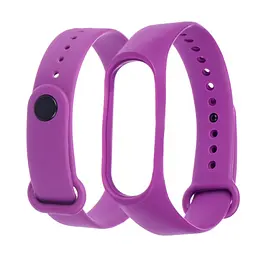 Ремінець силіконовий для Xiaomi Mi Band 3/4, 20 темно-фіолетовий