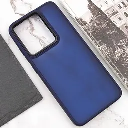 Чохол TPU+PC Lyon Frosted для Motorola Edge 60 Fusion Navy Blue - мініатюра 4