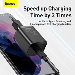 Зарядное устройство Адаптер питания Baseus Super Si Quick Charger 1 USB-C 25 W черный - миниатюра 7
