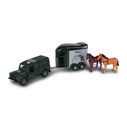 Автомодель 520460.270 "Land Rover з причепом та фігурками коней" TechnoDrive в коробці (8713219578902) - мініатюра 3