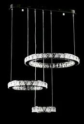 Світлодіодна люстра Splendid Ray L51007/50+35+20L/3 LED з кришталем, хром, 100 Вт, з пультом і димером - мініатюра 5