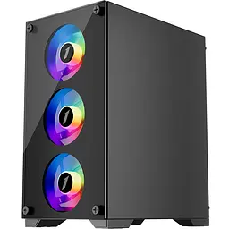 Корпус 1stPlayer X2-M-BK-4F1-PS-600FK-EU Black 600W - мініатюра 3