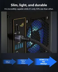Кабелі 8K HDMI 2.1 (2 Упаковки) для Playstation 5 / PS5 Xbox Series X-48GBPS HBR3 High Speed - мініатюра 6