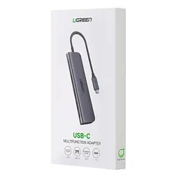 USB-хаб Ugreen CM195 USB Type-C 6 in 1 (70410) Space Gray - мініатюра 2