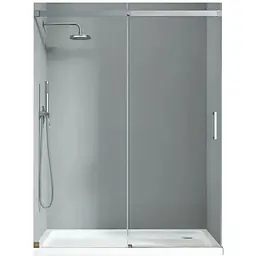 Двері в нішу Koer SR SD02-120x200-TR-01 прозоре скло Easy Clean 8 мм, хром KR5384, універсальні, прозорий, хром