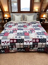 Плед Ecotton 220х240 см Well Soft новорічний з оленями (24187) (24187)