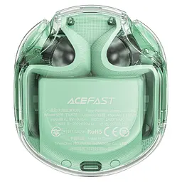 Навушники Acefast бездротові T8 Crystal color (2) bluetooth earbuds зелений - мініатюра 2