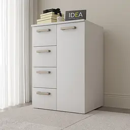 Комод на 4 шухляди з дверима Idea ТКБ-363 Білий
