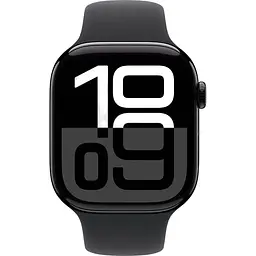 Смарт-годинник Apple Watch Series 10 GPS 46mm Jet Black Aluminum Case with Black Sport Band M/L MWWQ3