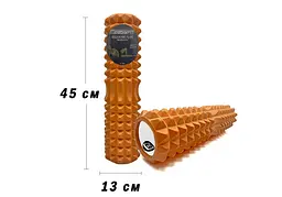 Масажний ролик EasyFit Grid Roller 45 см v.2.2 Помаранчевий (EF-2028-OR) - мініатюра 3