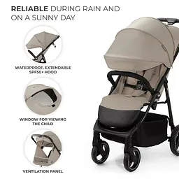 Прогулянкова коляска Kinderkraft Trig 3 Stone Beige (KSTRIG03BEG0000) - мініатюра 3