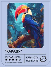 Набір для розпису по номерах "Какаду" 40*50 см, IDEA2-GX47438, ТМ "99IDEAS" - мініатюра 2