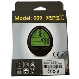 Велокомп'ютер Bicycle Computer NO: 669/999 Waterproof + підсвічування екрану (19 функцій) - мініатюра 8