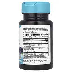 Екстракт ягід чорниці Nature's Way Bilberry Premium Extract, 60 вегакапсул для підтримки очей та покращення зору - мініатюра 2