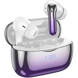 Бездротові TWS навушники Hoco EQ16, вакуумні, ANC, ENC, Noise Reduction, BT5.3, 40mAh, 320mAh, 7h, purple glaze