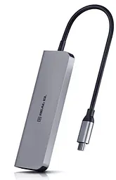 USB-Хаб Real-EL CQ-700 Space Grey UAH (EL123110002) - мініатюра 2
