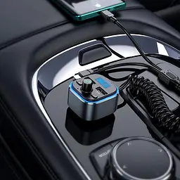 Адаптер автомобильный HOCO Energy car BT FM transmitter E74 - мініатюра 5