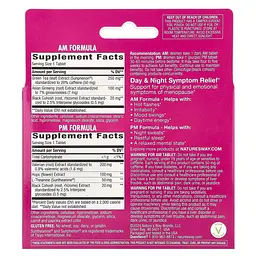 Комплекс екстрактів Nature's Way AM/PM Menopause Formula, 60 таблеток для полегшення симптомів менопаузи - мініатюра 2
