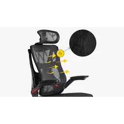 Офісне крісло Mealux Black Red (HF-G30 F/RB) - мініатюра 5