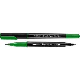 Маркер акварельний Santi Brush Pen SW-19 зелений двосторонній 6 шт. (391019)