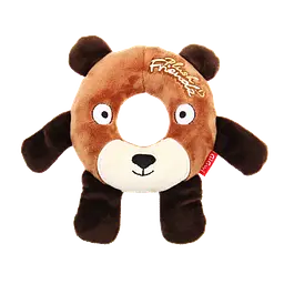 Іграшка для собак Gigwi Plush Friendz Плюшевий Ведмідь з Гумовим Кільцем Всередині і пищалкою 19 см - мініатюра 2