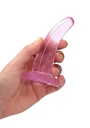Фалоімітатор Realrock Crystal Clear Dildo 5" 11.5 см рожевий - мініатюра 3