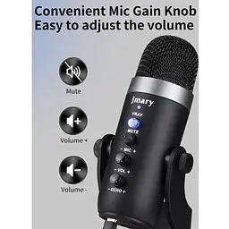 Професійний студійний конденсаторний мікрофон Jmary MCPW8 USB Black - мініатюра 11