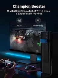 WI-FI-адаптер 2-діапазонний Ugreen CM499 AX1800 Dual-Band Wireless Adapter UGR-90340 - мініатюра 6