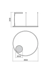 Підвісний світильник Redo ORBIT SU LED 55W 3000K D800 SAND WHITE (4.1.2) 01-1712 - мініатюра 2