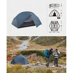 Намет двомісний легкий Naturehike Mongar UL NH19M002-J (Темно-синій) - мініатюра 9