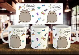 Чашка "Кіт meow" 330 мл Зелена