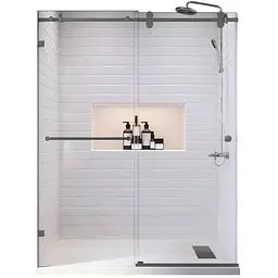 Двері в нішу Koer SR SD06-140x220-TR-07 прозоре скло Easy Clean 8 мм, graphite KR5369, універсальні, прозорий, графіт