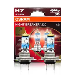 Комплект галогенових ламп Osram 64210NB220-2HB H7 Night Breaker +220% 55W 12V PX26d HardDuopet