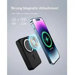 Магнітний бездротовий акумулятор Baseus Magnetic Mini wireless Fast Charging 10000 mAh PPCX110201 - мініатюра 3