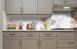 Вініловий кухонний фартух Рожеві Гвоздики наклейка для кухні візерунки орнамент Квіти Happy Pocket Z181722 - мініатюра 3