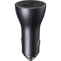 Автомобільний зарядний пристрій Baseus Golden Contactor Pro Triple Fast Charger Car Charger 65W U+C+C Dark Gray [CGJP010013] [77944] - мініатюра 2