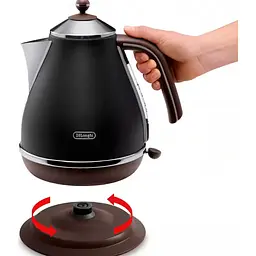 Електрочайник Delonghi Icona Vintage KBOV 2001.BK [97694] - мініатюра 3