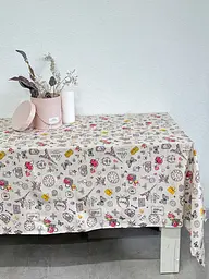 Скатертина Ecotton 150х200 см бавовняна з рогожки бежева Мадам Париж (23544) - мініатюра 2