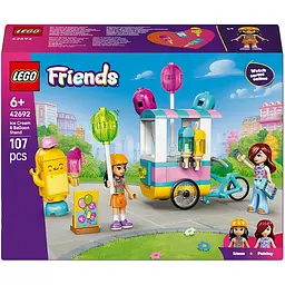 Конструктор LEGO Friends Ятка з морозивом і повітряними кульками 107 деталей (42692)