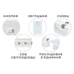 Світильник Delux PLF 11 LED 12W 4000K 900мм (90021092) - мініатюра 4
