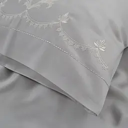Набір постільної білизни з вишивкою та жакардовим покривалом Dantela Vita - Nilda євро - мініатюра 13