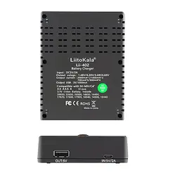 Зарядний пристрій для акумуляторів LiitoKala для 18650, AA, AAA, Li-Ion, Ni-MH, Ni-Cd з дисплеєм і функцією Power Bank - мініатюра 4