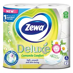 Туалетний папір Zewa Deluxe Ромашка 3 шари 4 рулони (7322540060133)