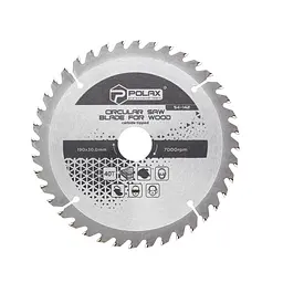 Диск пильний Polax по дереву з твердосплавними напайками 190x30.0/25.4, 40Т (54-142)