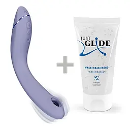 Лубрикант Womanizer OG Lilac + 50 мл - Вакуумний вибратор для точки G, 17,6 см фиолетовый