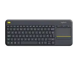 Бездротова сенсорна клавіатура з тачпадом Logitech Touch K400 Plus / USB 2.4 ГГц / 10 метрів / Чорний (920-007145)