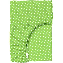 Простирадло Cosas на резинці для коляски та люльки 40x80 green dots, салатовий (DropSalad_FittedStroller_40х80)